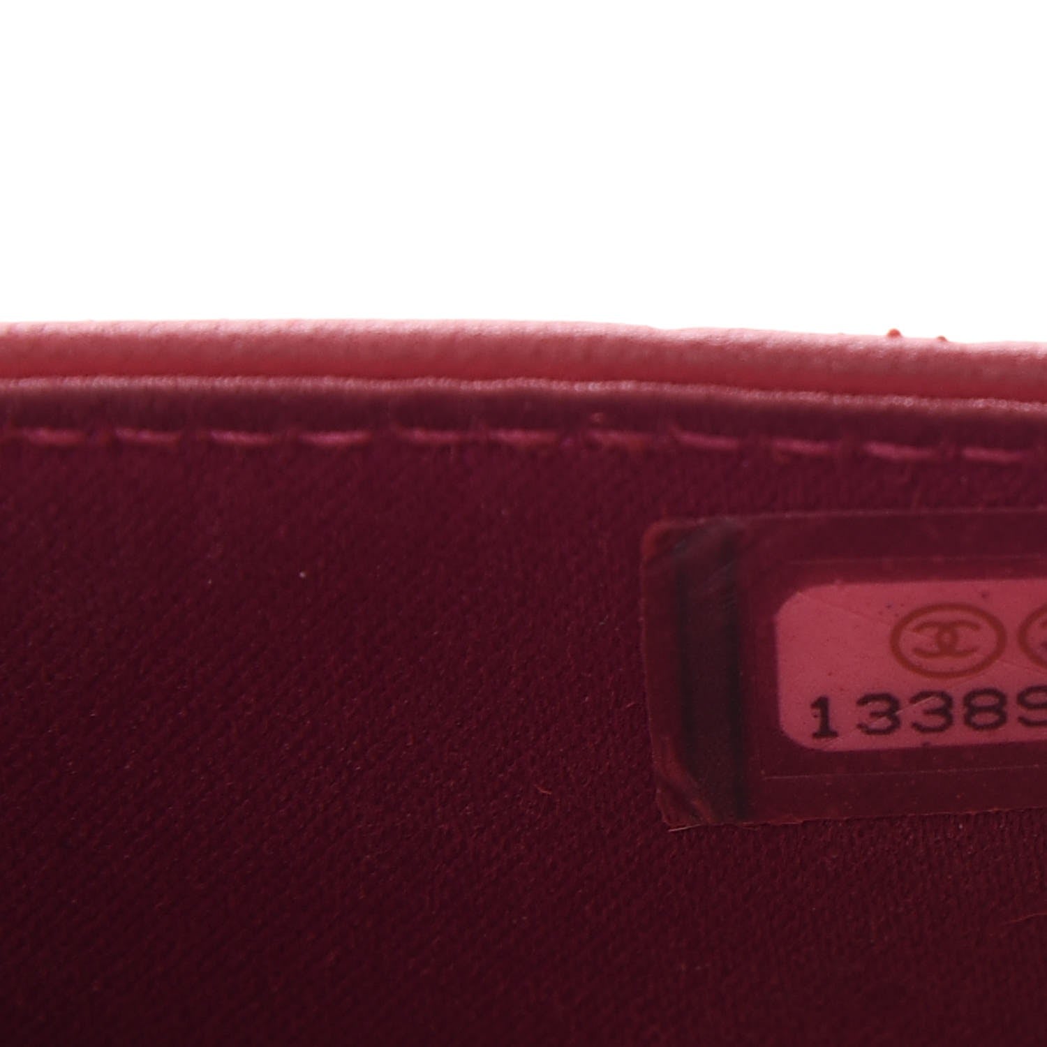 Chanel Lambskin Camellia Embossed Wallet On Chain WOC Red 14 of 14