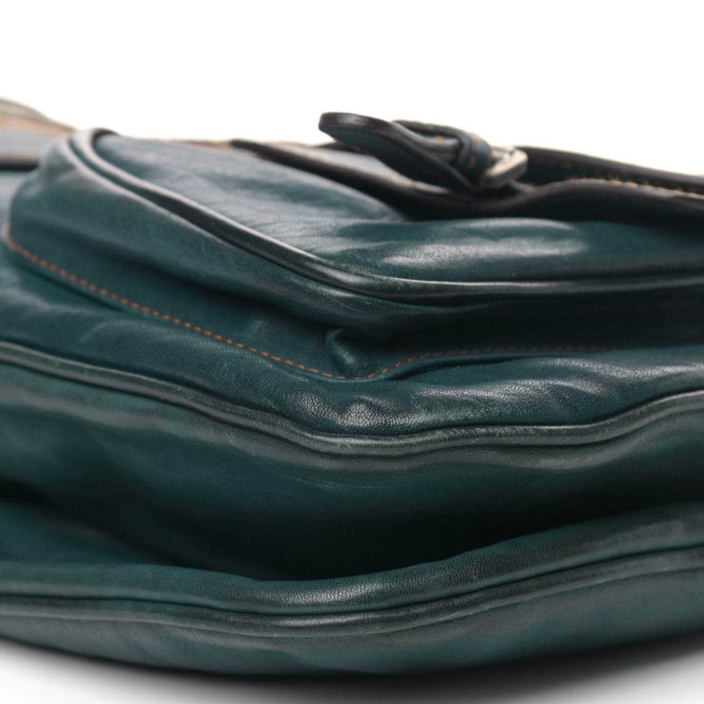 Calfskin Medium Gaucho Double Saddle Bag Dark Blue