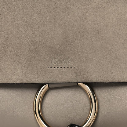 Chloe Suede Calfskin Small Faye Shoulder Bag Motty Grey 7 of 12
