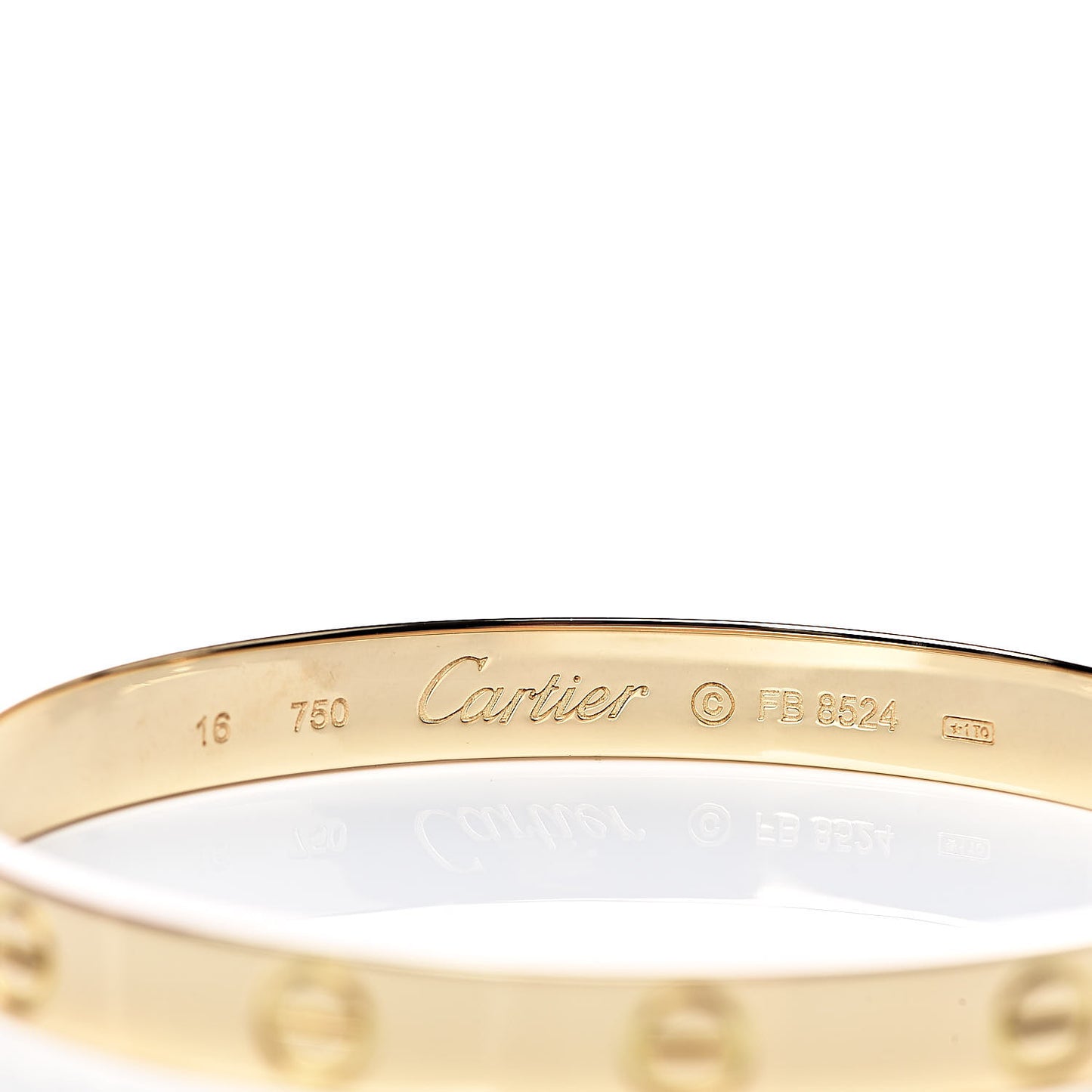 18K Yellow Gold LOVE Bracelet 16