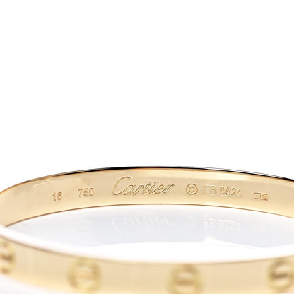 Cartier 18K Yellow Gold LOVE Bracelet 16 4 of 5