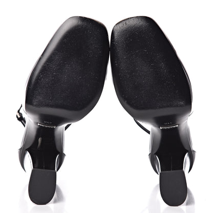 Gucci Regent Calfskin Horsebit Ankle Stap High Heel Pumps 41.5 Black 5 of 9