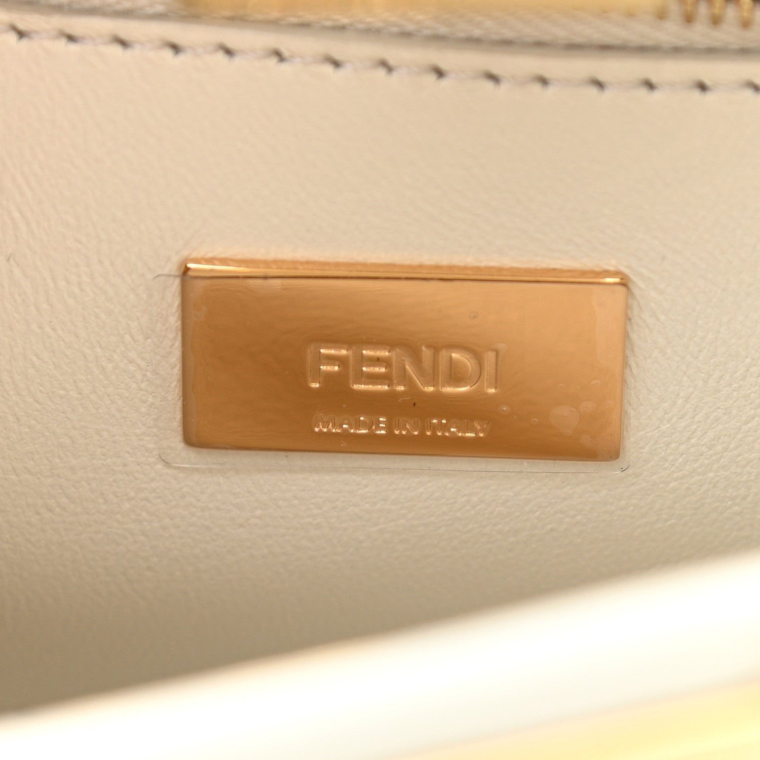 Fendi Shiny Nappa Small Peekaboo Click Bag White 5 of 11