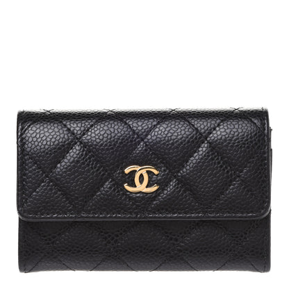Chanel Caviar Quilted Flap Card Holder Black 1 of 9