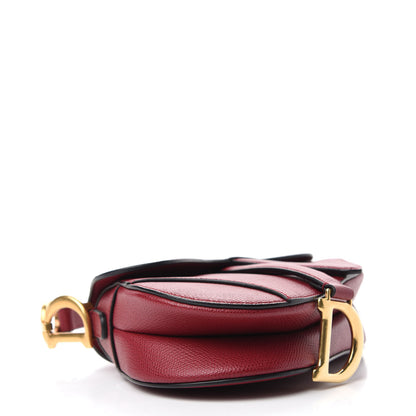 Christian Dior Grained Calfskin Mini Saddle Bag Red 4 of 10