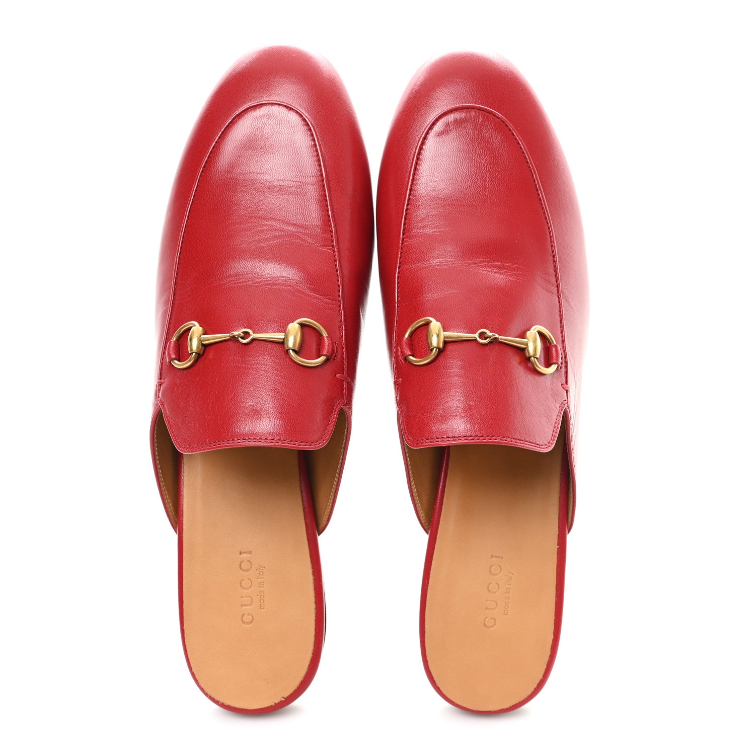 Gucci Malaga Kid Womens Princetown Slippers 40.5 Hibiscus Red 2 of 10