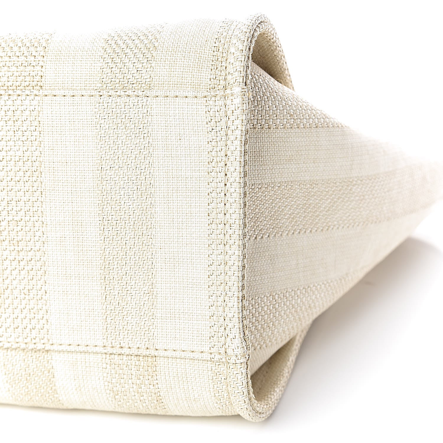 Chanel Straw Raffia Calfskin Striped Large Deauville Tote Beige 10 of 11