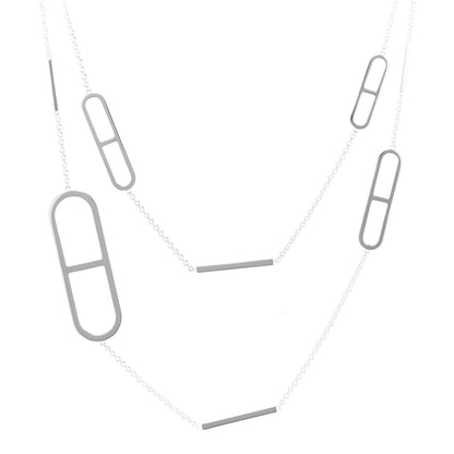 Hermes Sterling Silver Ever Chaine d'Ancre Long Necklace 120 1 of 5