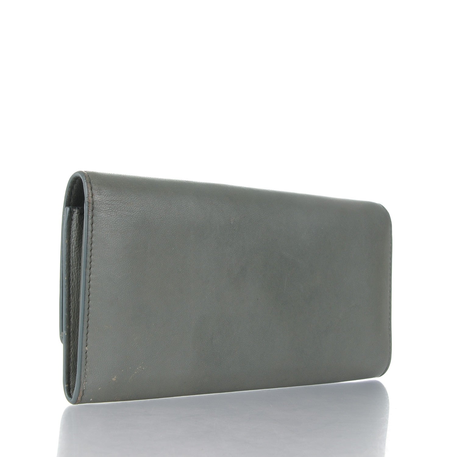 Celine Lambskin Large Flap Wallet Almond 3 of 8