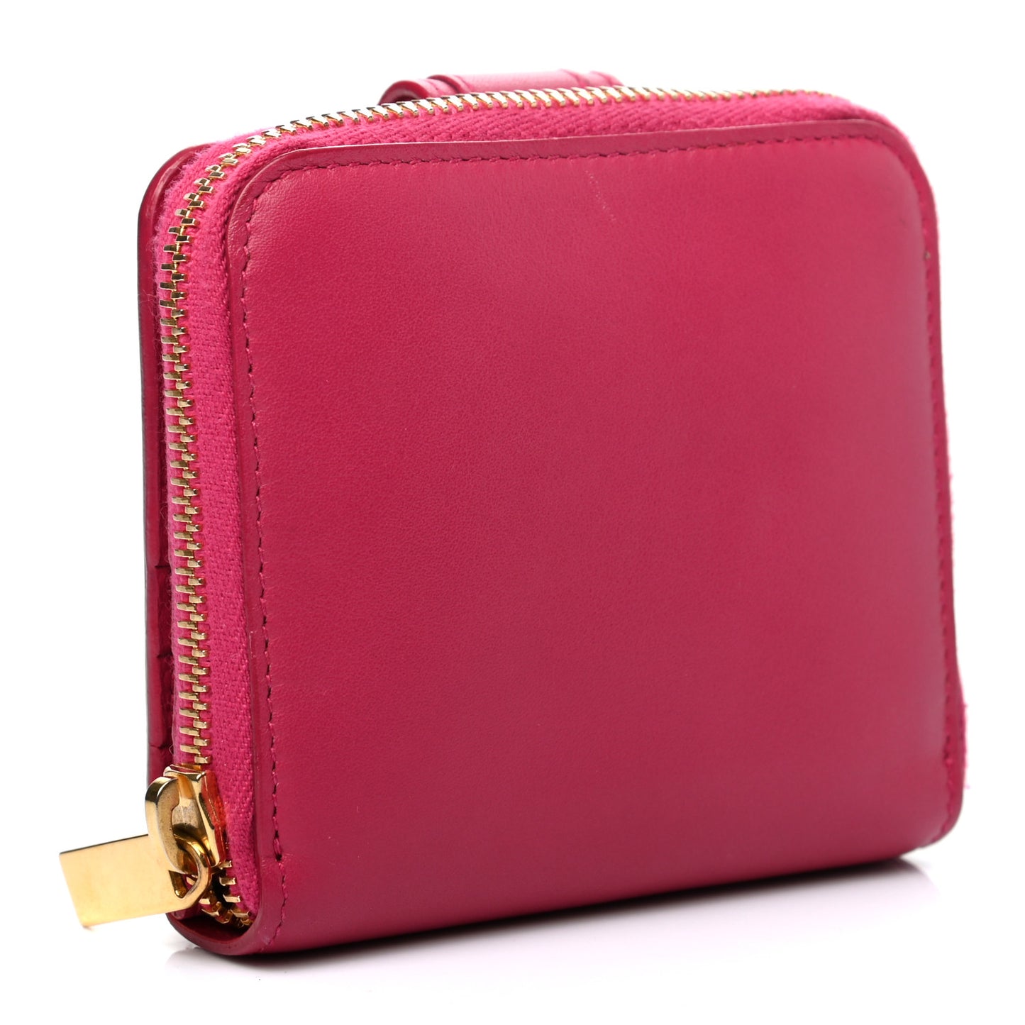 Calfskin Y Line ChYc Compact Wallet Fuchsia