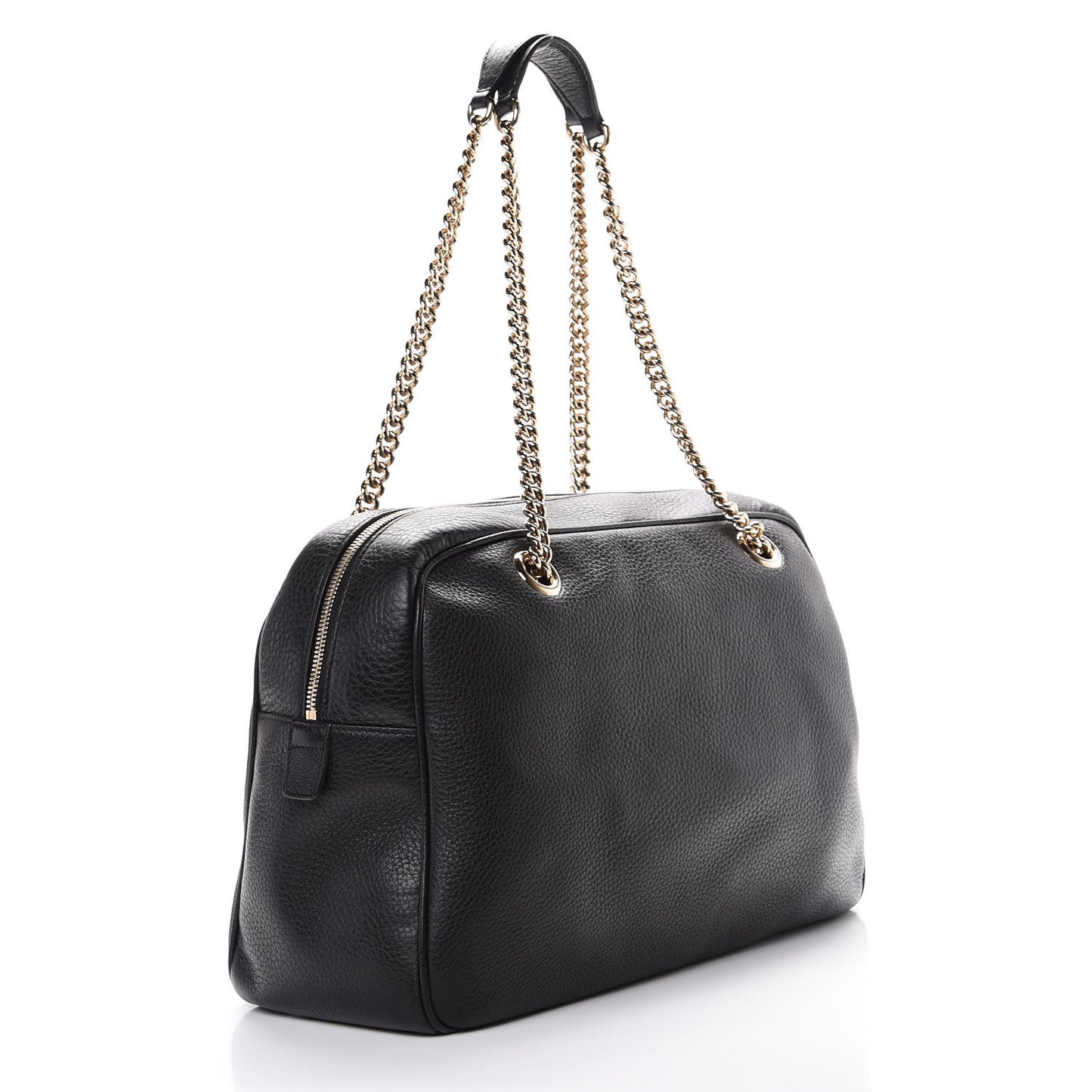 Pebbled Calfskin Medium Soho Bowler Black