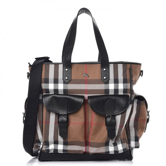 Bridle Calfskin House Check Tote Black