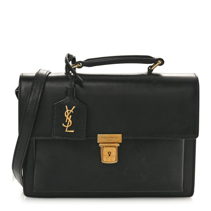 Saint Laurent Smooth Calfskin Medium High School Satchel Black 1 of 12