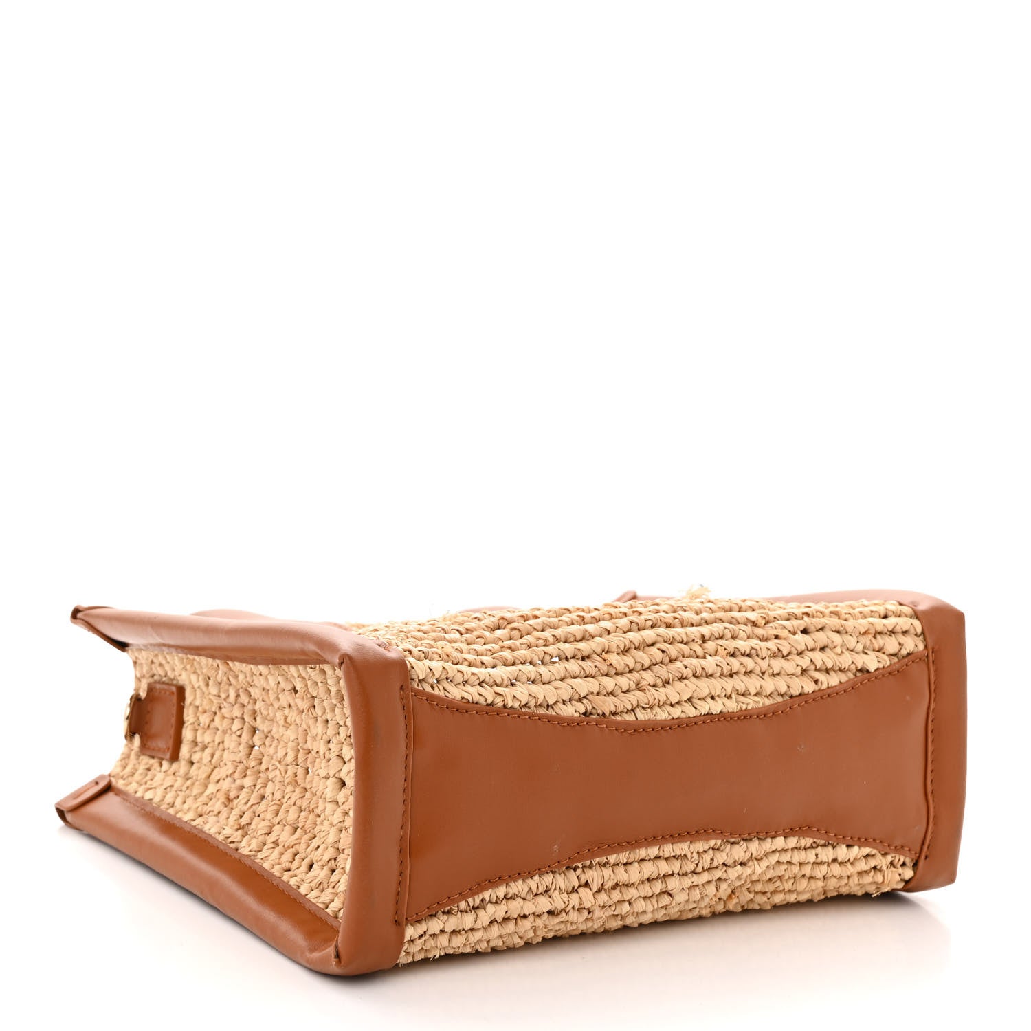 Christian Louboutin Raffia Calfskin Mini By My Side Tote Beige 4 of 10