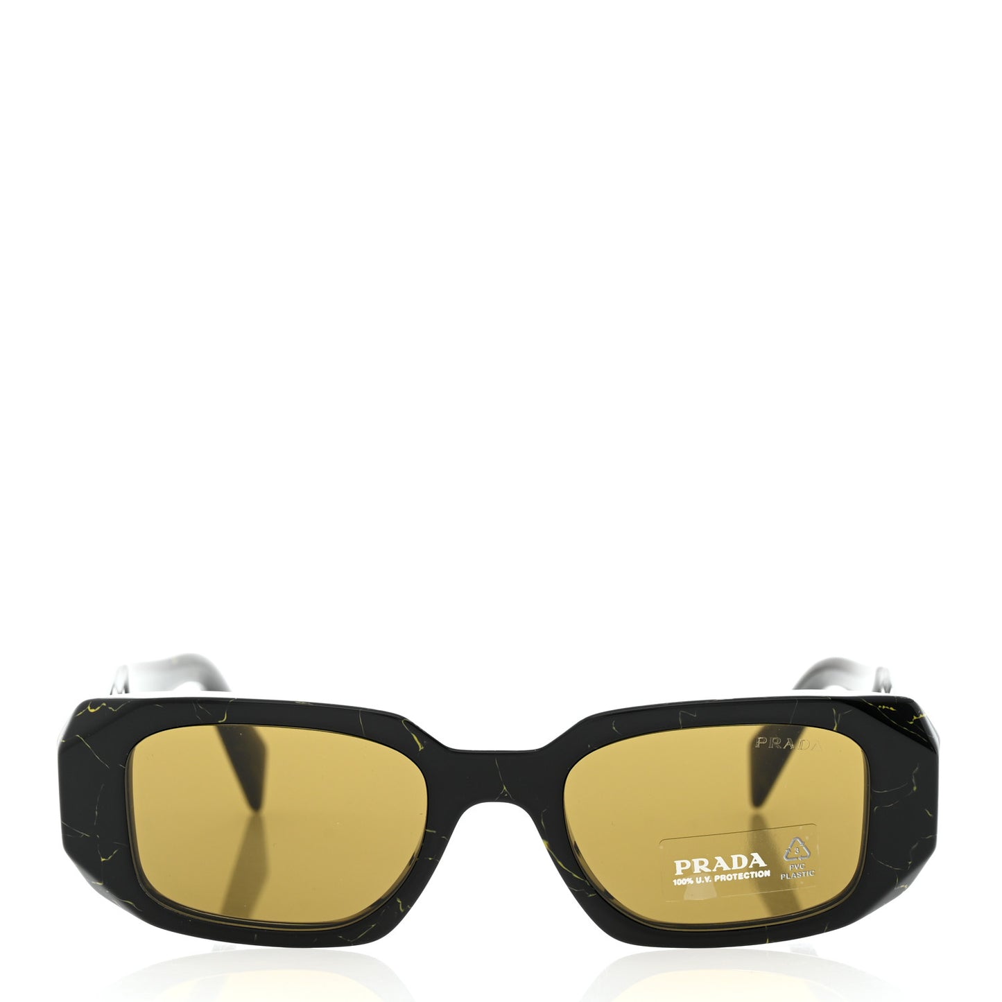 Acetate Symbole Marbled Sunglasses SPR 17W Black Yellow