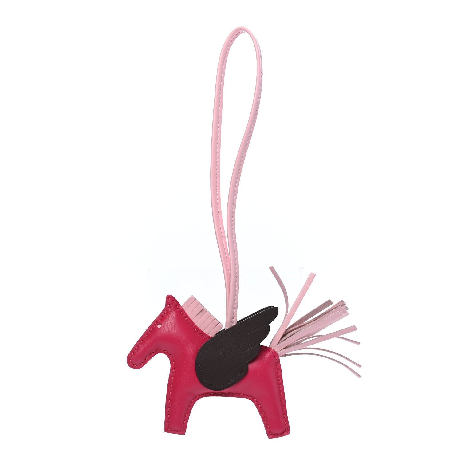 Hermes Milo Lambskin Grigri Rodeo Pegase Horse Bag Charm PM Framboise Rose Sakura Rouge Sellier 1 of 4