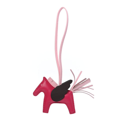 Hermes Milo Lambskin Grigri Rodeo Pegase Horse Bag Charm PM Framboise Rose Sakura Rouge Sellier 1 of 4
