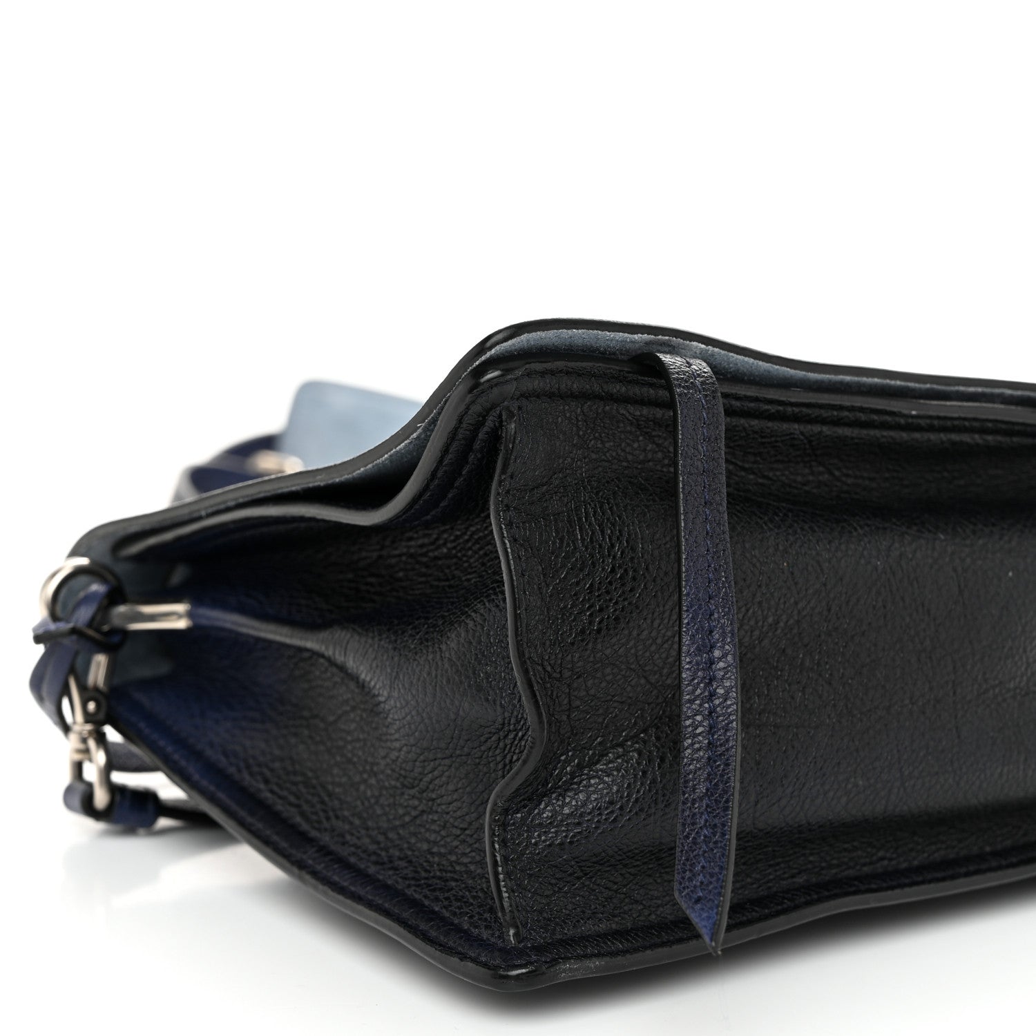 Prada Glace Calf Etiquette Flap Inchiostro Astrale 11 of 12