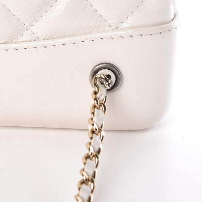 Chanel Patent Goatskin Quilted Small Gabrielle Backpack White 14 of 15