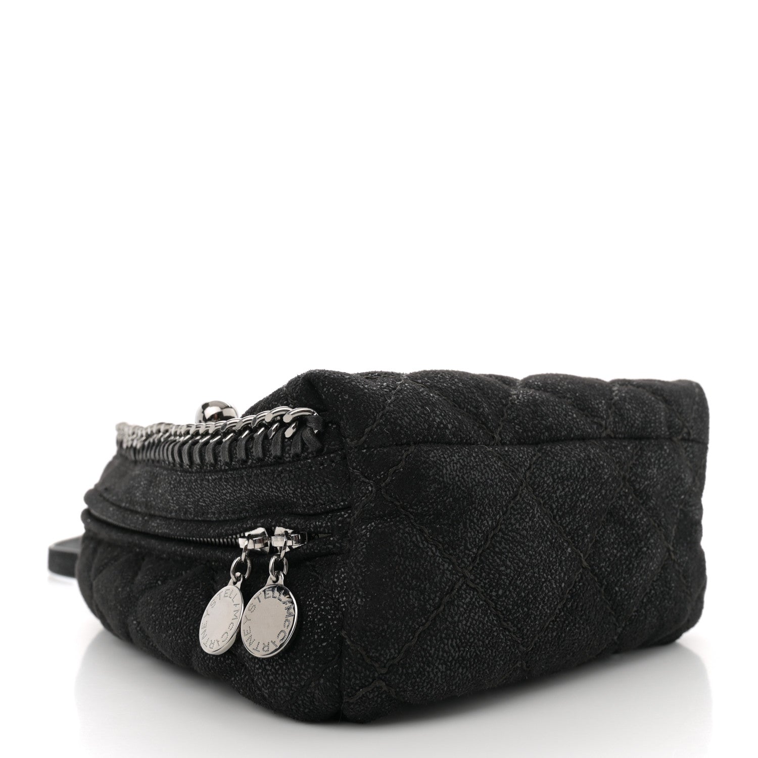 Stella McCartney Shaggy Deer Quilted Mini Falabella Backpack Black 4 of 9