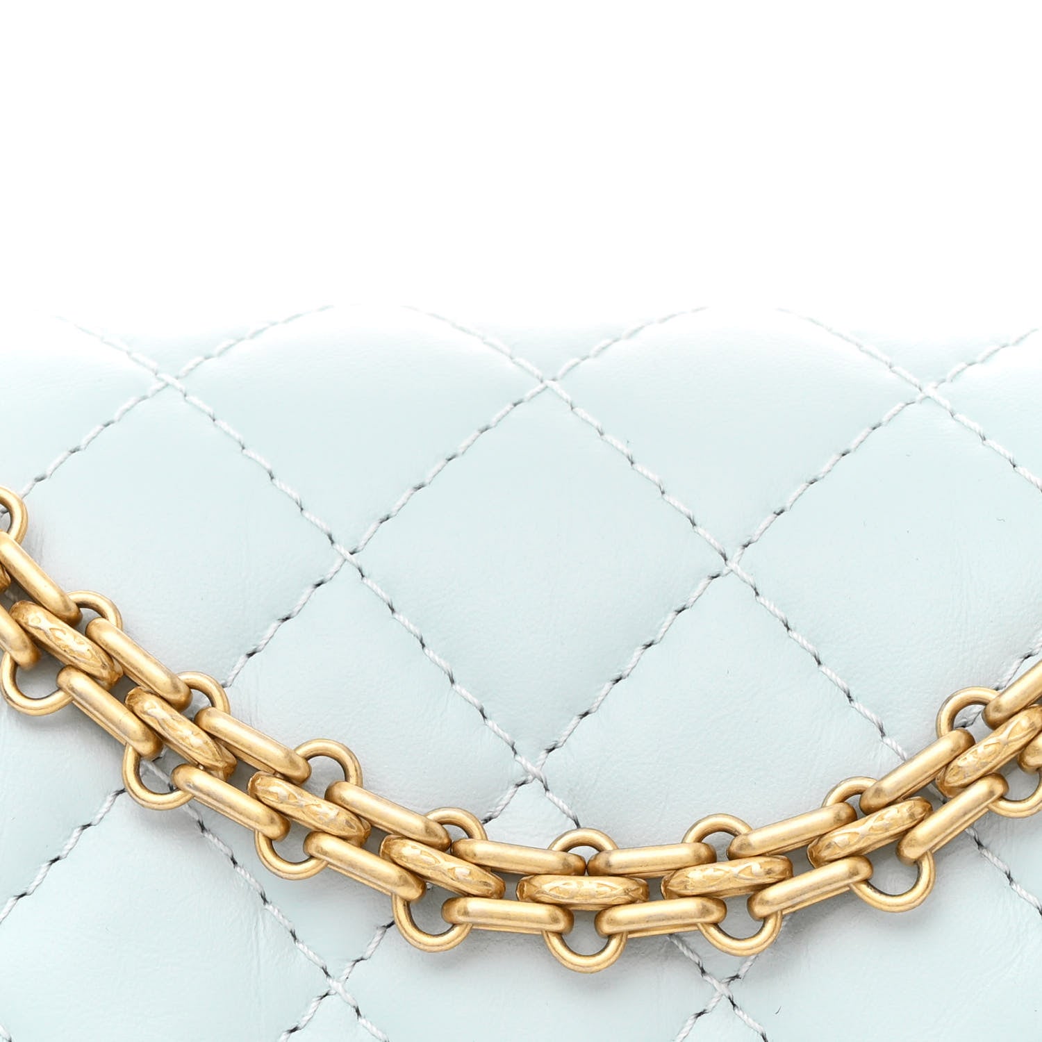 Chanel Aged Calfskin Quilted 2.55 Reissue Mini Flap Light Blue 8 of 10