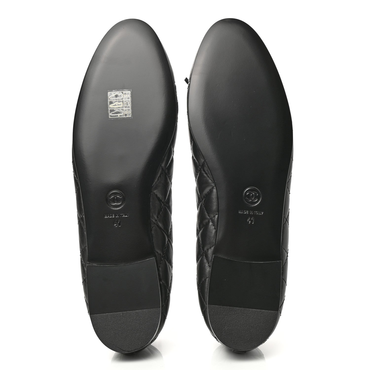 Chanel Aged Calfskin Quilted Cap Toe Ballerina Flats 41 Black 5 of 9