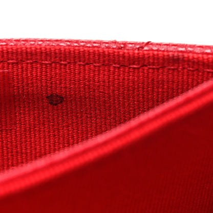 Chanel Caviar Quilted Crystal Enamel CC Flap Card Holder Red 10 of 11