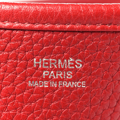 Hermes Taurillon Clemence Evelyne III PM Rouge Garance 6 of 10