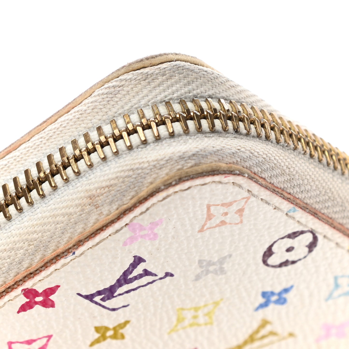 Monogram Multicolor Zippy Wallet White Litchi