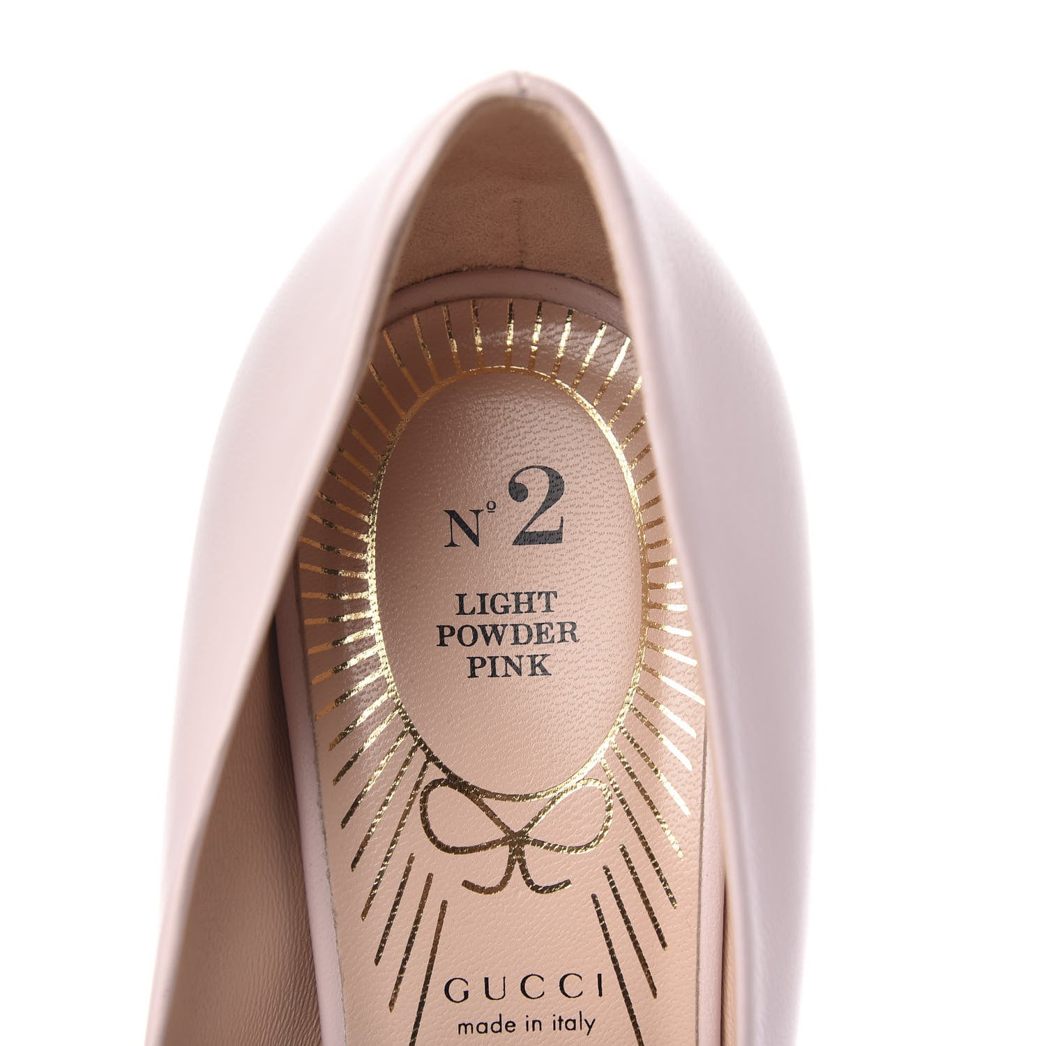Gucci Nappa Bow High Heel Pumps 37.5 Light Powder Pink 9 of 11