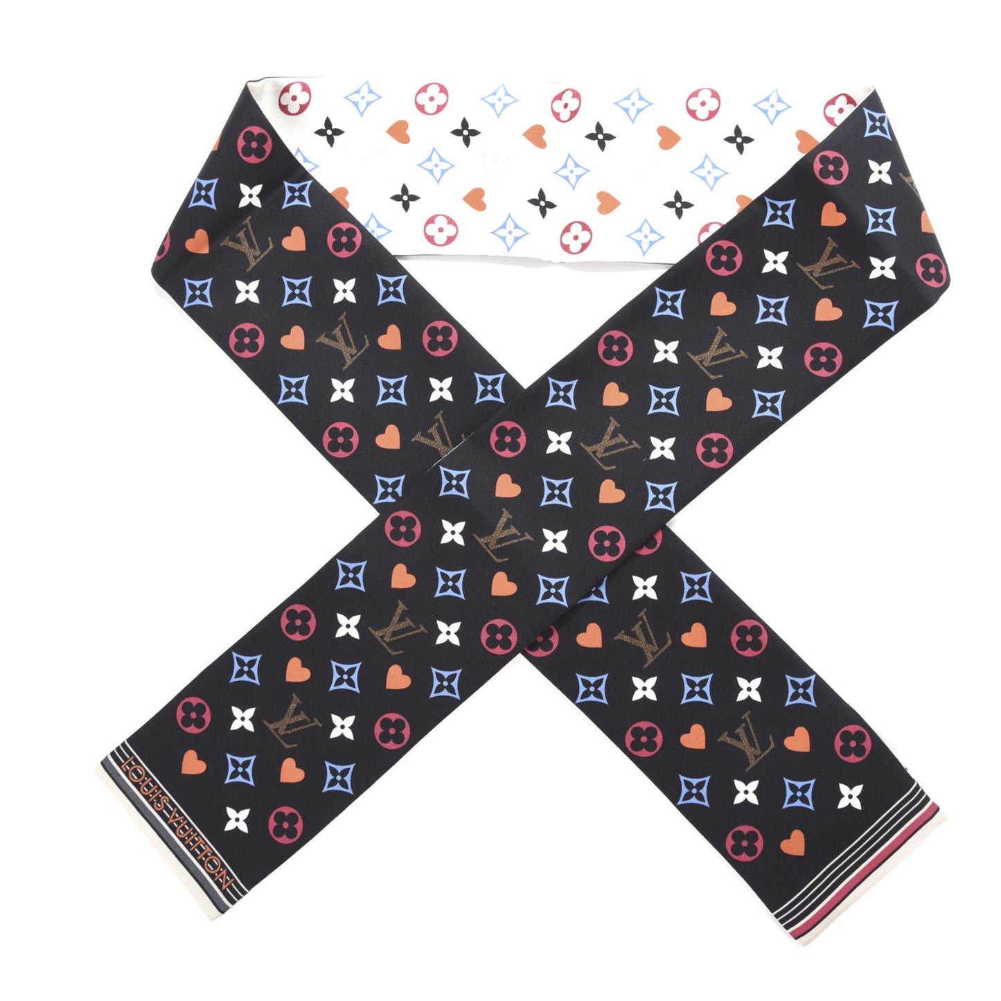 Silk Game On Bandeau Black White