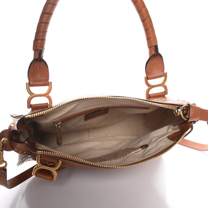 Chloe Calfskin Studded Medium Marcie Satchel Caramel 6 of 8