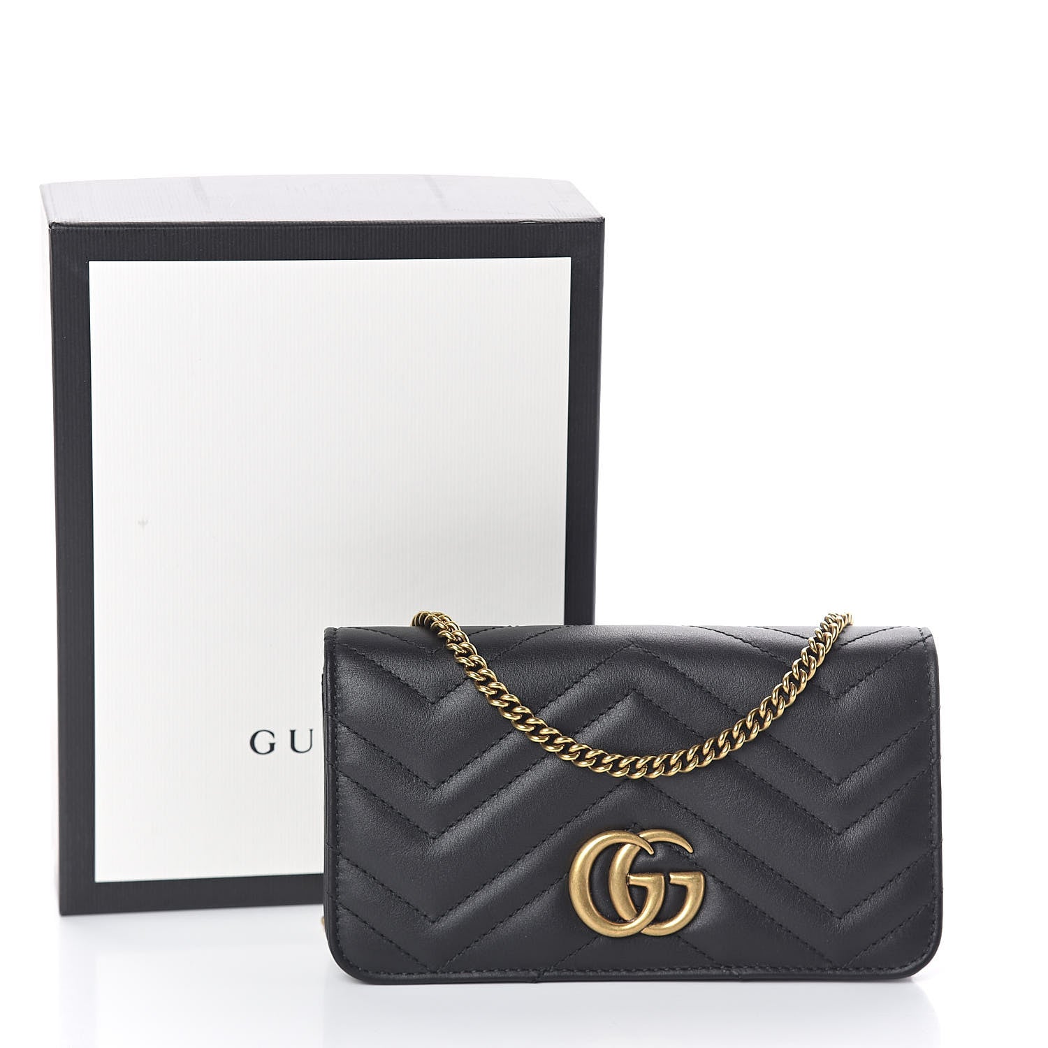Gucci Calfskin Matelasse GG Marmont Mini Bag Black 9 of 9