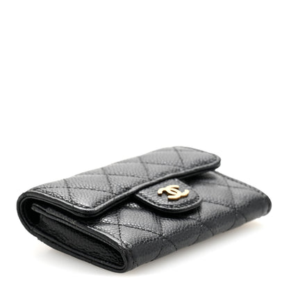Chanel Caviar Quilted Flap Card Holder Wallet Black 4 of 12