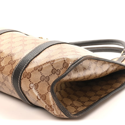 Gucci Crystal Monogram Dollar Calfskin Medium Joy Shoulder Bag Beige Ebony Testa di Moro 10 of 10