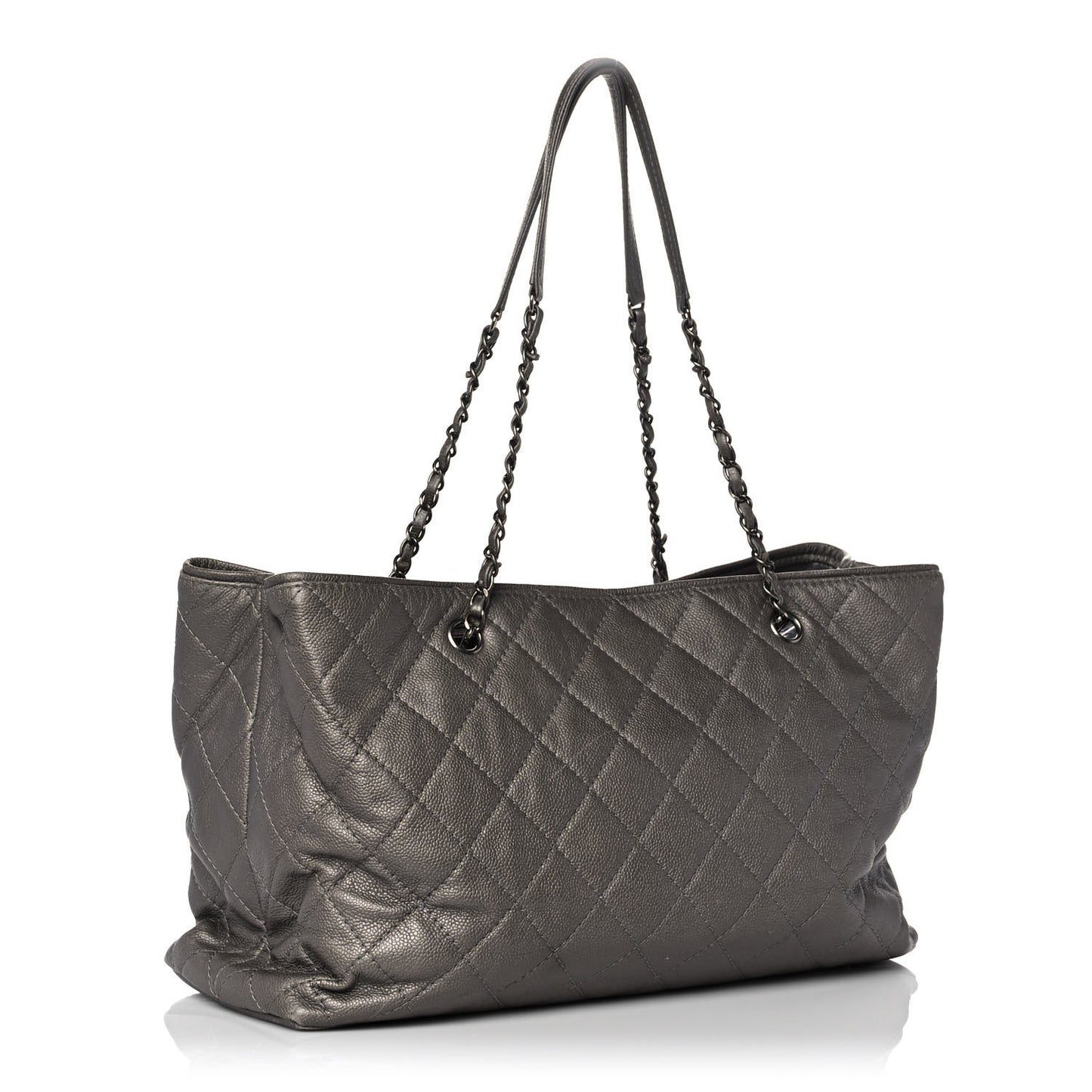 Metallic Caviar Large Be Caviar Tote Grey