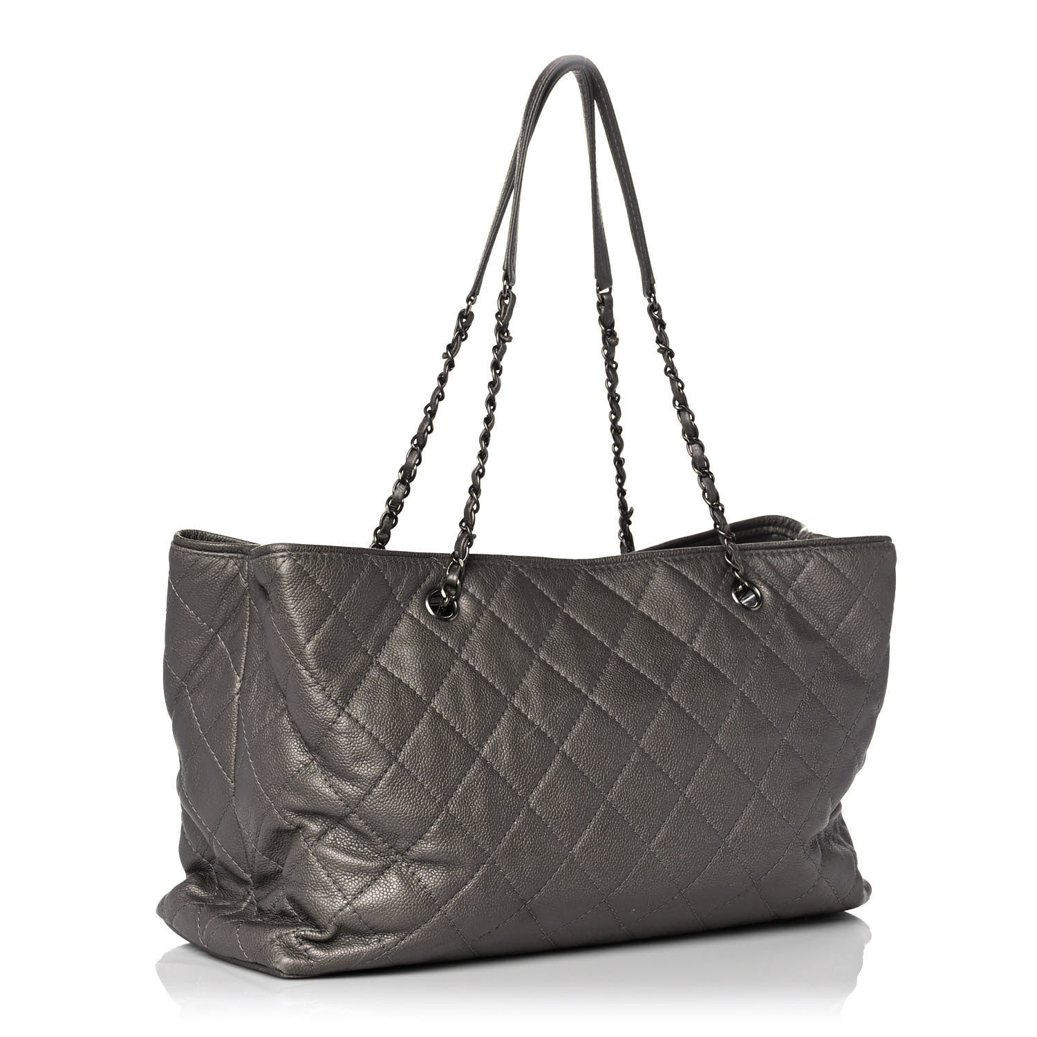 Chanel Metallic Caviar Large Be Caviar Tote Grey 2 of 9