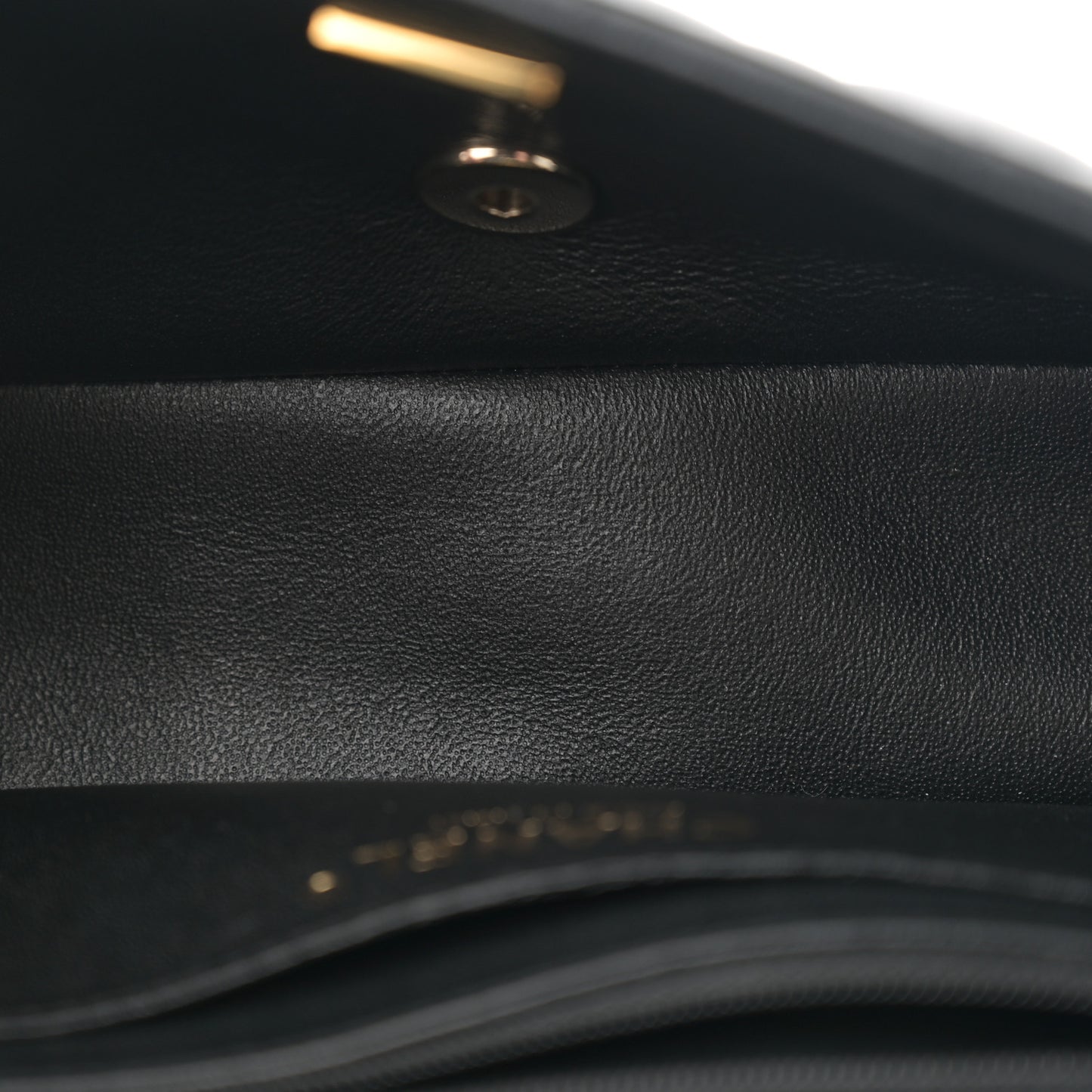 Lambskin Quilted Mini Rectangular Flap Black
