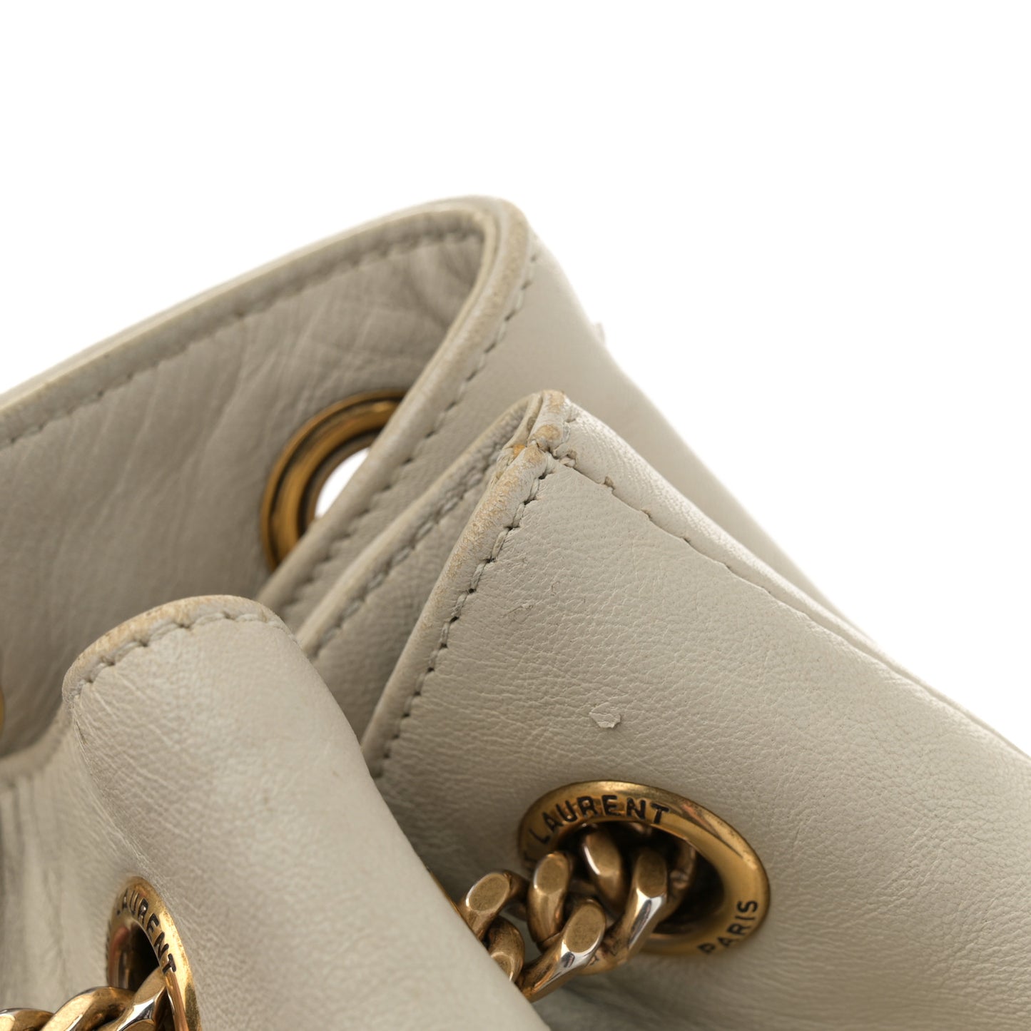 Lambskin Matelasse Monogram Joe Backpack Cream