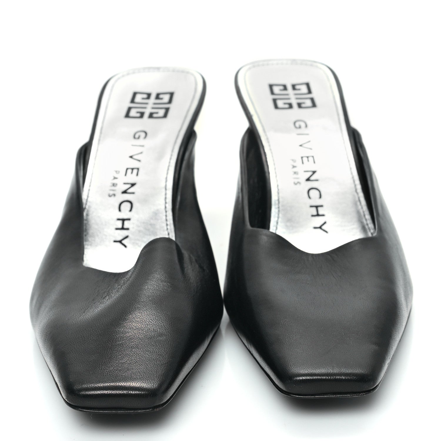 Givenchy Calfskin Look Back Square Toe Mule Pumps 40.5 Black 2 of 9