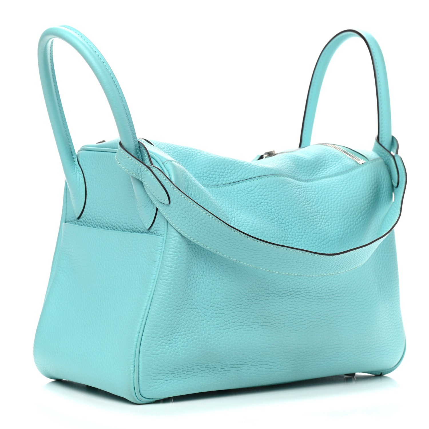 Hermes Taurillon Clemence Lindy 30 Bleu Atoll 3 of 10