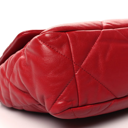 Chanel Goatskin Quilted Large Chanel 19 Flap Red 9 of 10