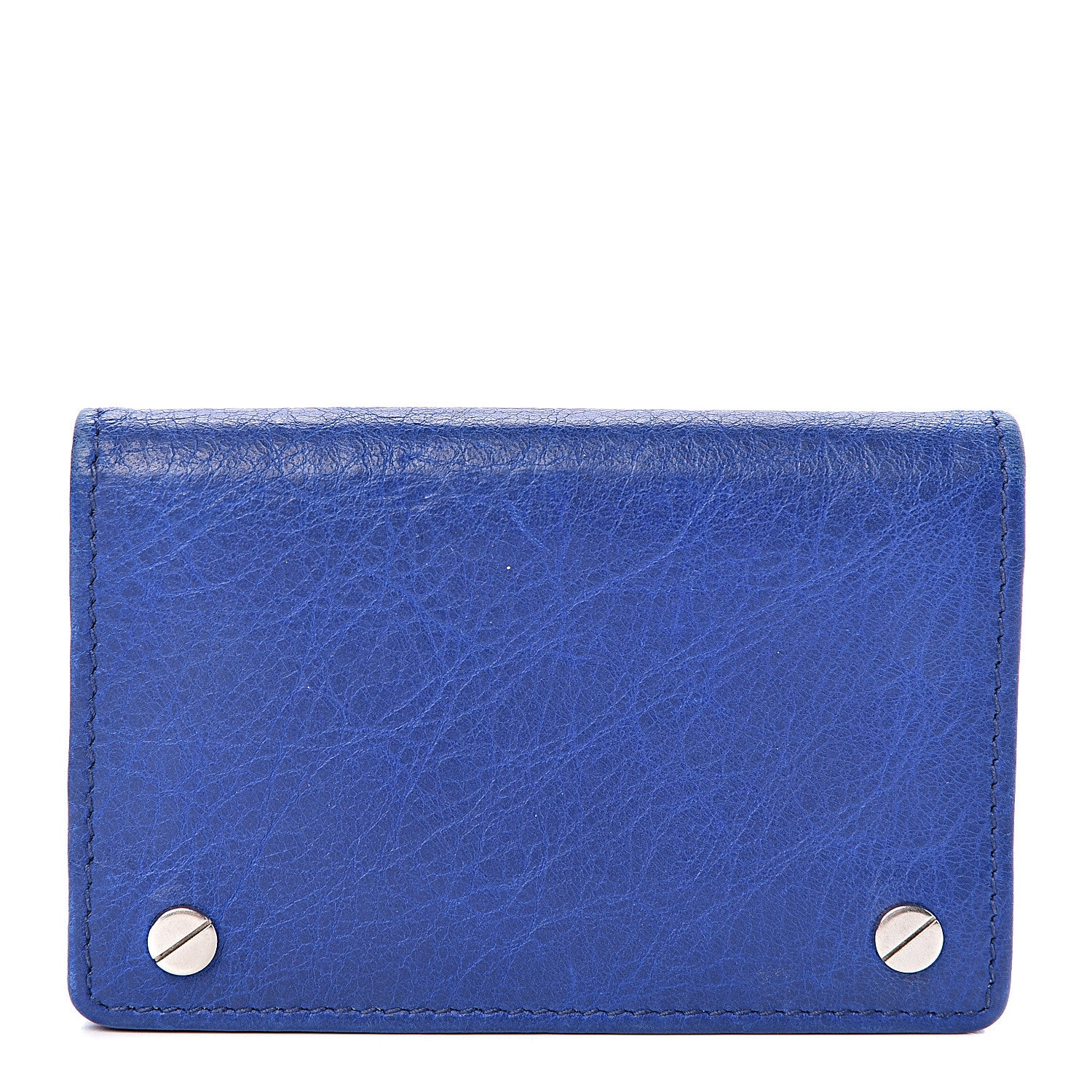 Balenciaga Agneau Arena Nappa Glover Flap Card Case Bleu Cobalt 1 of 8