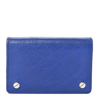 Balenciaga Agneau Arena Nappa Glover Flap Card Case Bleu Cobalt 1 of 8