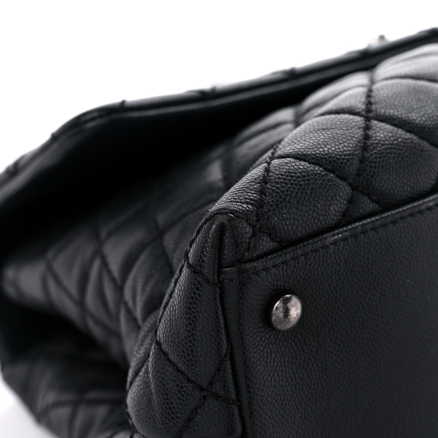 Chanel Caviar Quilted Medium Coco Handle Flap Black 8 of 15