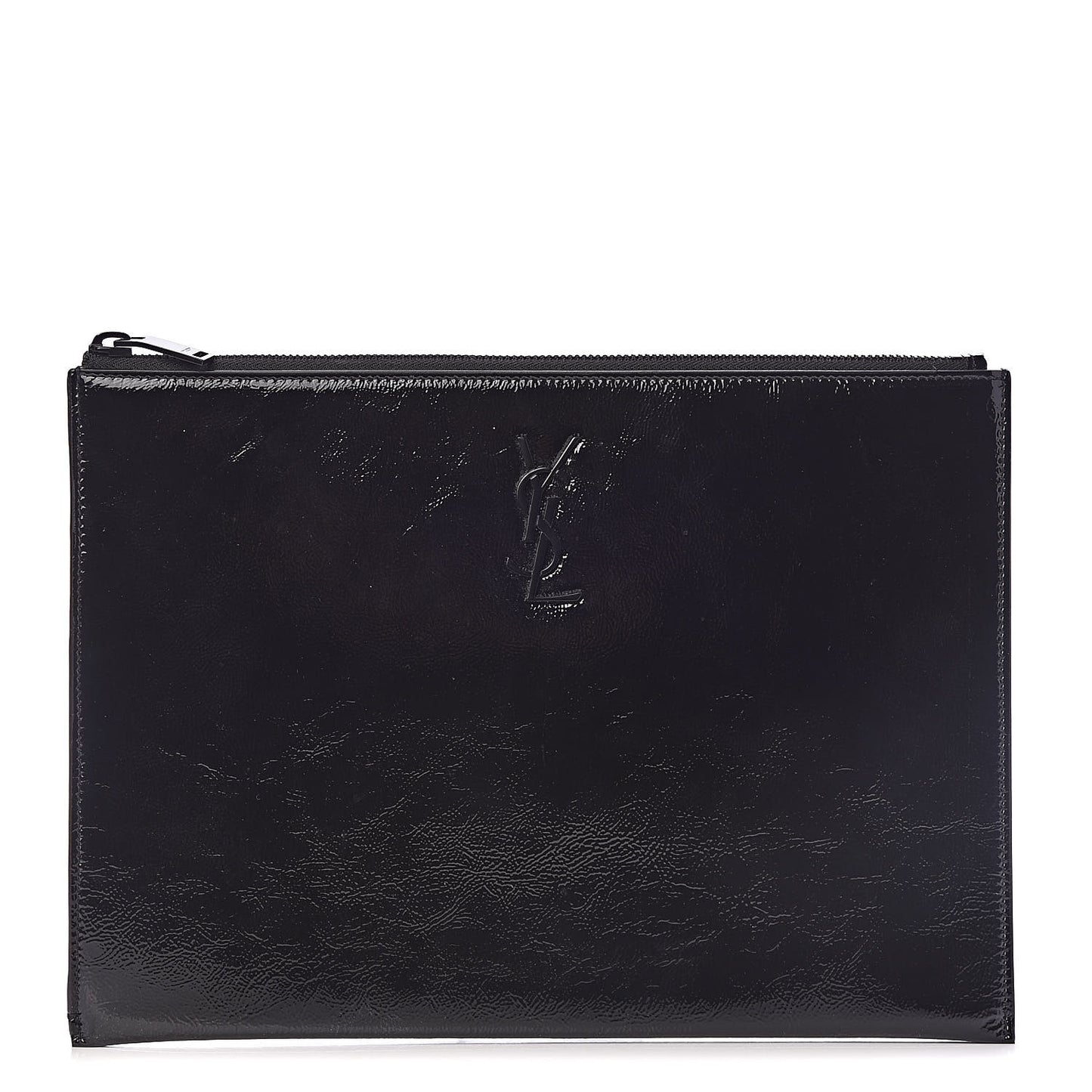 Texturized Patent Monogram iPad Case Black