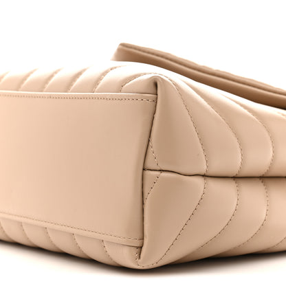 Saint Laurent Calfskin Y Quilted Monogram Small Loulou Chain Satchel Dark Beige 10 of 13