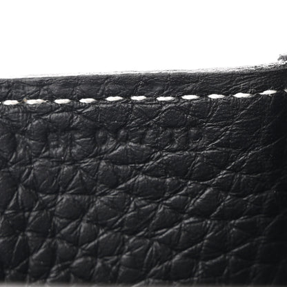 Hermes Taurillon Clemence Halzan 31 GM Black 7 of 12