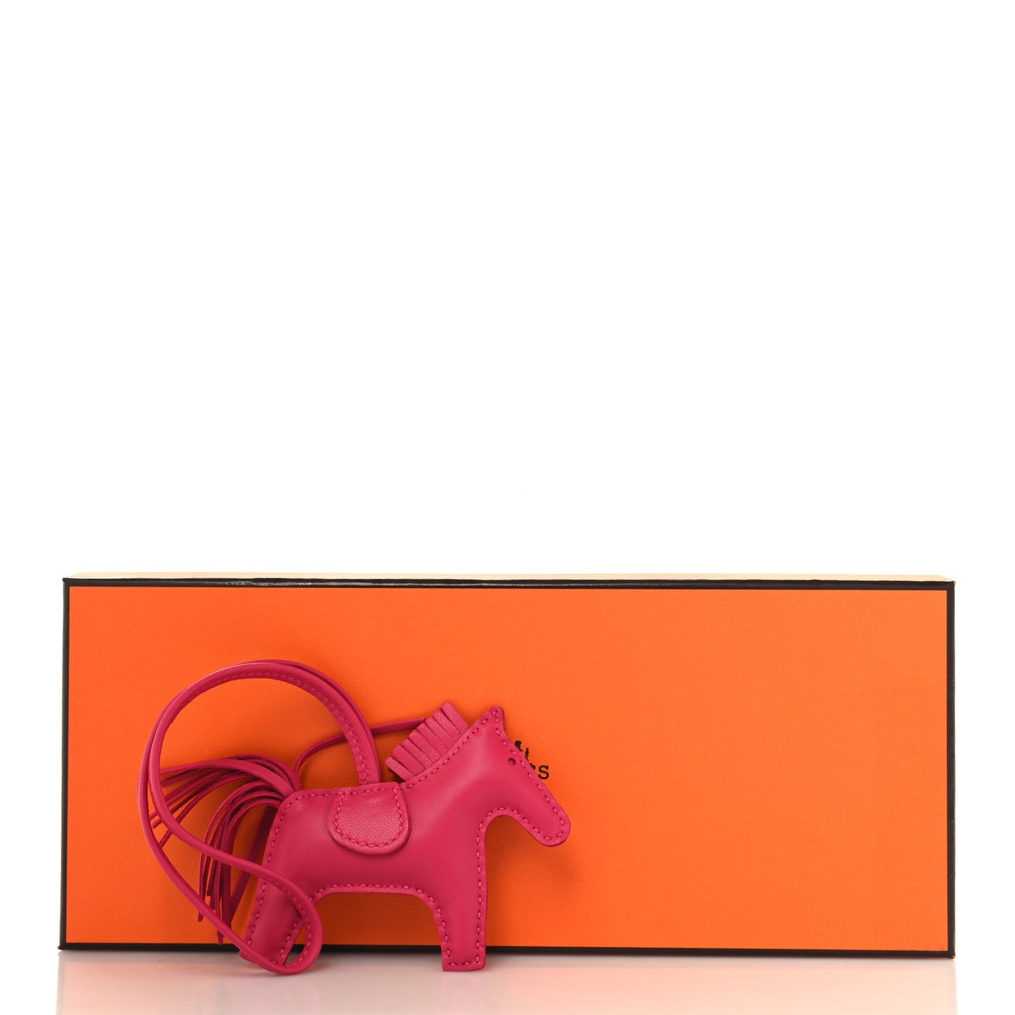 Milo Lambskin Grigri Rodeo Horse Bag Charm PM Rose Mexico