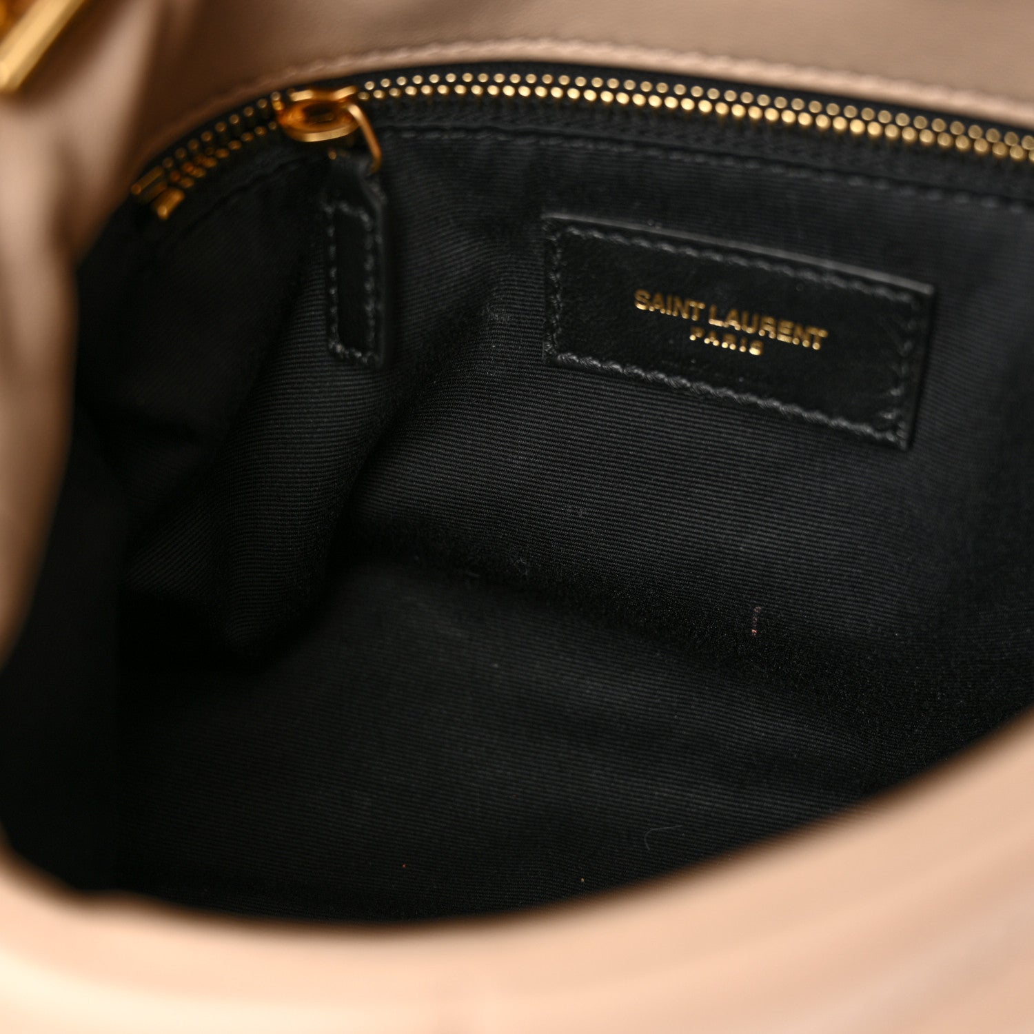 Saint Laurent Lambskin Quilted Toy Loulou Puffer Monogram Chain Satchel Nude Powder 11 of 11